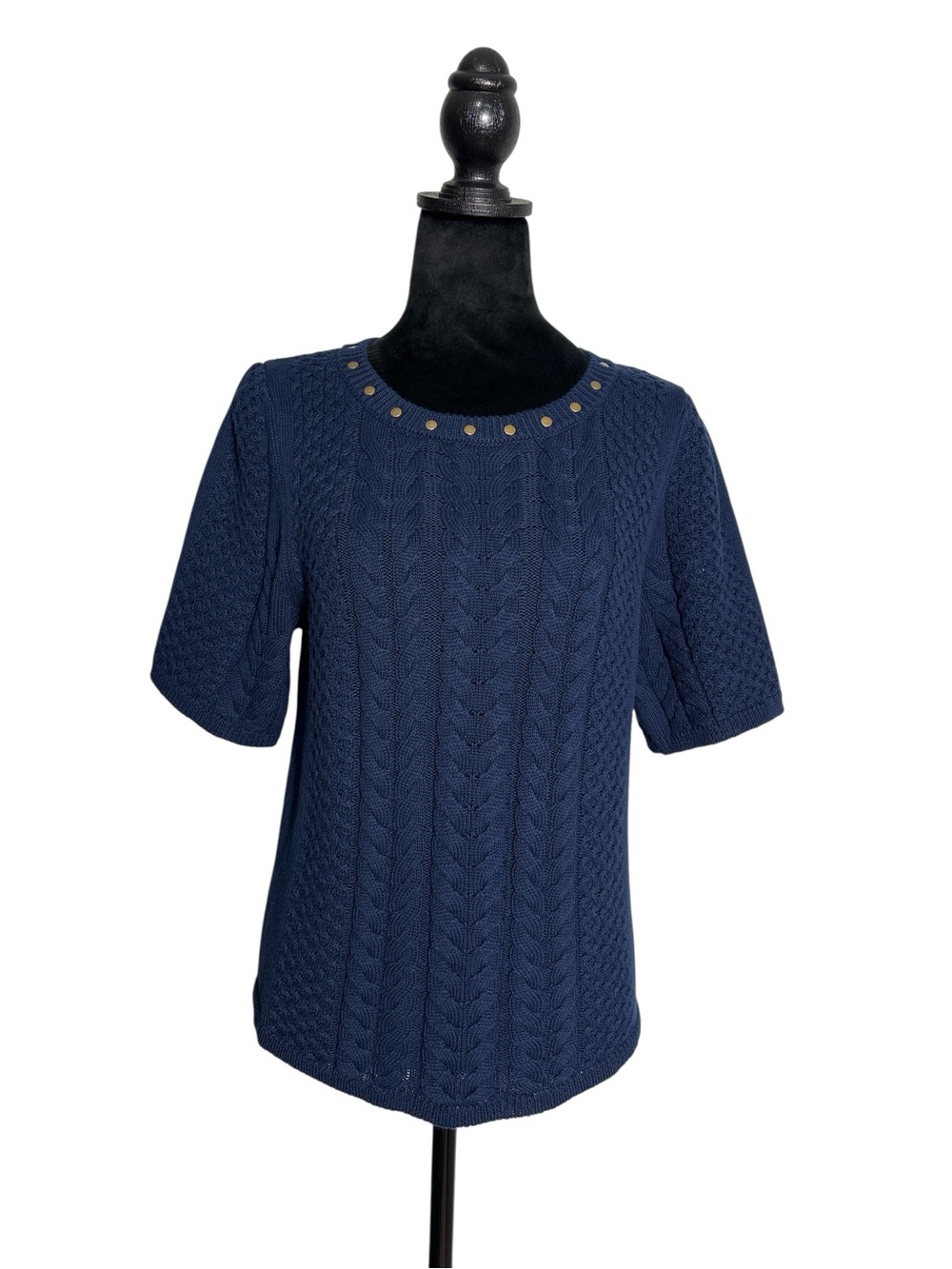 Melissa Nepton EVEREVE Rhoda Studded Sweater Top M NWT